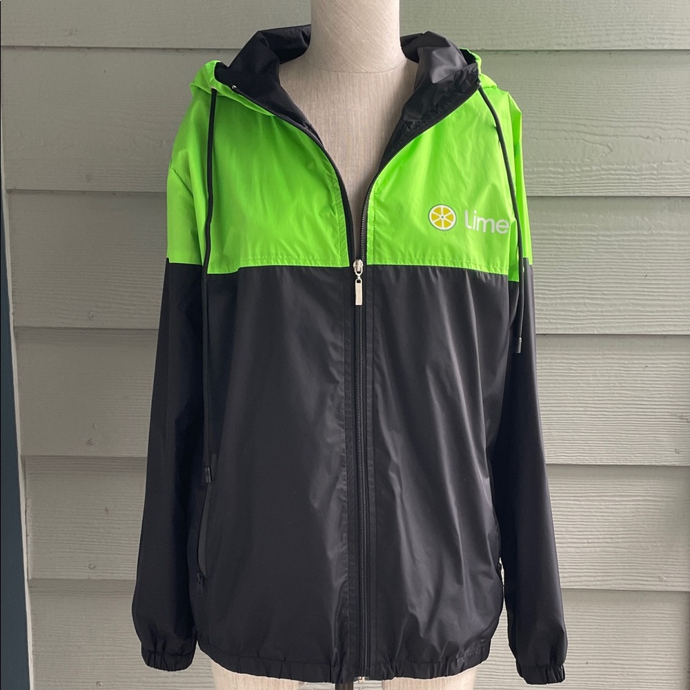 Lime - Green and Black Windbreaker